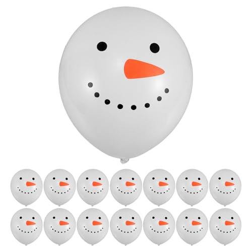 Toyvian 50 Stück Schneemann-Luftballons 9.8 Zoll Weihnachtsballons Schneemann-Latex-Luftballons Weihnachtsfeier-Luftballons Für Feiertage Weihnachten Winter Partydekorationen von Toyvian