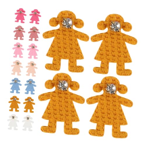 Toyvian 50 Stück Stoffdekorationen Vintage Strass Verzierungen Bestickte Bären Applikation Strass Knopf Verzierungen Stickerei Bären Patches Für Kleidung Bärenstoff Orange von Toyvian