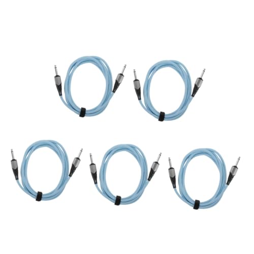 Toyvian 5St Gitarren-Audiokabel E-Gitarren-Zubehör E-Gitarren-Verstärkerkabel Patchkabel gitarre Kabel für Gitarreninstrumente Gitarrendraht Musikkabel Instrumentenkabel PVC Sky-blue von Toyvian