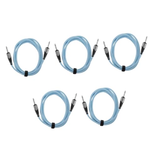 Toyvian 5St Gitarren-Audiokabel Kabel für Gitarreninstrumente Gitarren-Patchkabel E-Gitarren-Verstärker Gitarrenkabel Gitarrenverstärkerkabel Musikkabel Gitarrendraht PVC Sky-blue von Toyvian