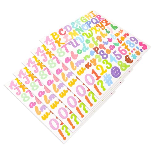 Toyvian 5St Scrapbooking-Nummernaufkleber personalisierte Sticker personalisierte Aufkleber DIY Dekoration Buchstabenaufkleber für Scrapbooking Aufkleber mit Buchstaben zum Selbermachen von Toyvian