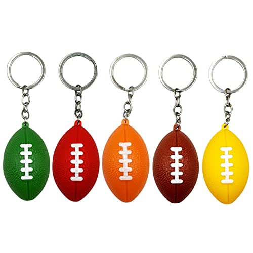 Toyvian 5st Fußball Schlüsselanhänger Rugby-schlüsselanhänger Rugby-party-gefälligkeiten Fußballzubehör Fußball-aufkleber Taschen-rugby-anhänger Souvenir Für Sportfans Legierung von Toyvian