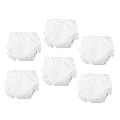 Toyvian 6 Puppenhöschen puppenkleidung Puppen Kleidung Babypuppen tun so, wären sie Puppenunterhemd Mikro-Dessous Spielzeug Puppenunterhose Babypuppenwindeln wiederverwendbar Stoff von Toyvian