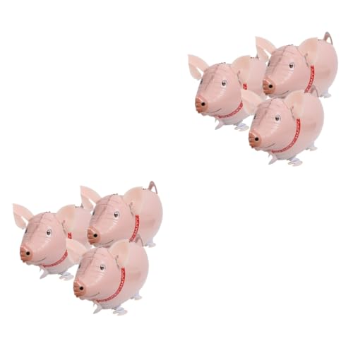 Toyvian Partyballons 6 Stk Folienballons Schweinefleischballons Folienballon Aus Schweinefleisch Tasche Schweinchen Gehende Tierballons von Toyvian