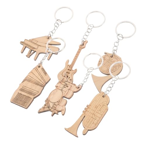 Toyvian 6 Stk Schlüsselanhänger Für Musikinstrumente Souvenir-schlüsselanhänger Geschäftlicher Schlüsselanhänger -schlüsselanhänger Mini-schlüsselanhänger Khaki Metall von Toyvian