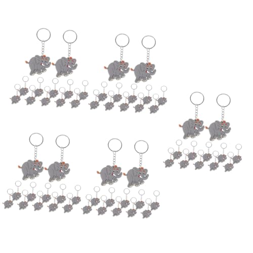 Toyvian 60 Stück Elefanten Schlüsselanhänger Niedliche Geldbörsen Schlüsselanhänger Auto Schlüsselanhänger Schlüsselanhänger Für Autoschlüssel Niedlicher Elefanten Schlüsselanhänger von Toyvian