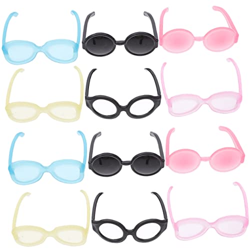 Toyvian 60St Mini-Brille Puppe Miniatur kindertagsgeschenke kindertag kunststoffgläser doll Accessories kindertag winzige Gläser Plastik von Toyvian