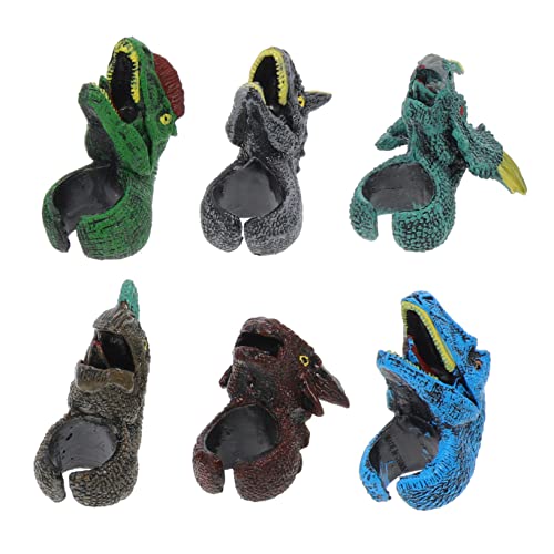 Toyvian 6st Dinosaurier-ring- Geschenktüten Kleine Preise Für Für Belohnungen Pinata-füller Ringspielzeug Aus Kunststoff Partygeschenke Für Kinderspielzeug Pvc von Toyvian