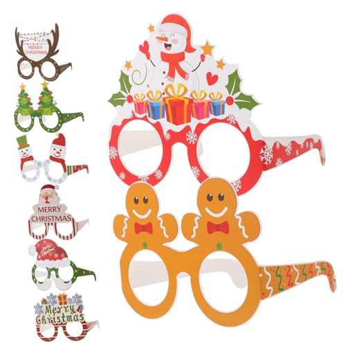 Toyvian 8er Set Weihnachtsbrillen Mit Lustigen Weihnachtsaufklebern Ideales Zubehör Für Urlaubspartys Kreative Weihnachtsdeko Für Erwachsene Und Perfekte Accessoires Für Fotos Und von Toyvian