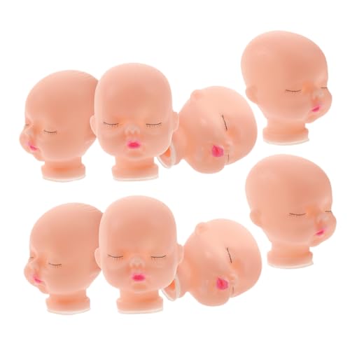 Toyvian 8st Schlafende Babypuppe Puppenköpfe Puppenkopf Schlüsselanhänger Puppenkopf-Kunst Puppe Schlüsselanhänger DIY-puppenreparatur Puppenkopf-bastelbedarf Basteln Von Puppen Vinyl von Toyvian