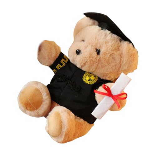 Toyvian Abschlussgeschenk Schlafzimmer niedliche Soft Toy geschenkten Weihnachten weinachts car Doktorbärenpuppe Plüschtiere Abschlussbär- Plüschstoffe Khaki von Toyvian