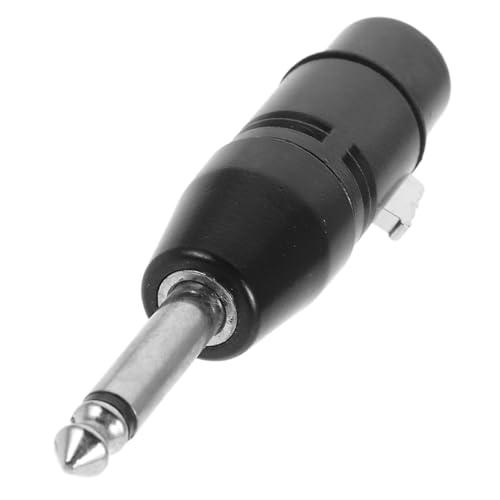 Toyvian Audio-Adapter XLR-Adapter Mono-Adapter audio stecker Tonadapter Audio-Konverter 6,35-mm-Adapter Adapter für Mikrofon Audioadapter XLR auf 1/4 Konverter 1/4 bis XLR vernickelt Black von Toyvian