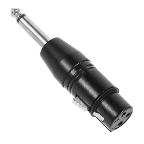 Toyvian Audio-adapter Xlr-zu-trs-konverter 1/4 Auf Xlr-kupplung 6,35-mm-adapter Mikrofonanschlüsse Stereo-adapter Adapter Für Mikrofon Xlr Auf 1/4 Konverter Xlr Zu Trs Zinklegierung Black von Toyvian