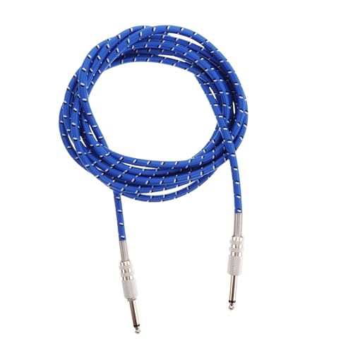 Toyvian Audiokabel Für E-gitarre Stereo-audiokabel Gitarrenkabel Rechtwinkliges Midi-kabel Verstärkerkabel Patchkabel Für Gitarrenpedale Instrumentenkabel Gitarrendraht Blue Aluminiumfolie von Toyvian