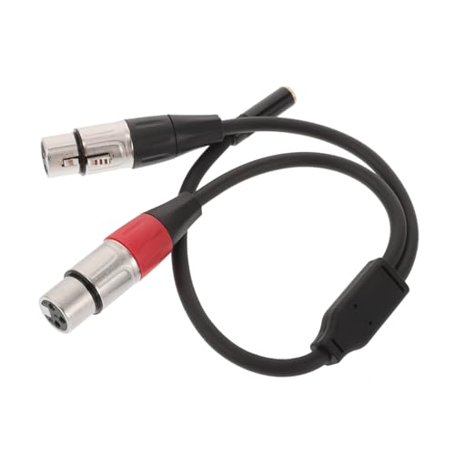 Toyvian Audioleitung Audio Kabel XLR-Kabel aufnahmegeräte Rundfunk Kabel klinkenstecker adapter Kabel-Patch-Splitter Mini-XLR xlr stecker auf buchse adapter XLR- hx Inch Black von Toyvian