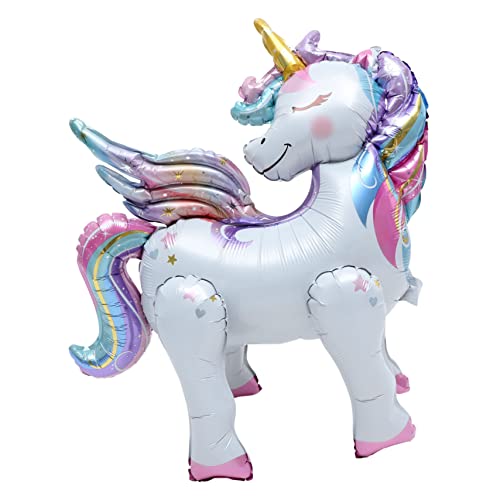 Toyvian Einhorn-Ballon Dinosaurier-Ballons Ballonbogen Ballongirlande Ballondekorationen luftbalondeko party decoration Einhorn-Mittelstücke für Tische Ballon in Einhornform Aluminiumfolie von Toyvian