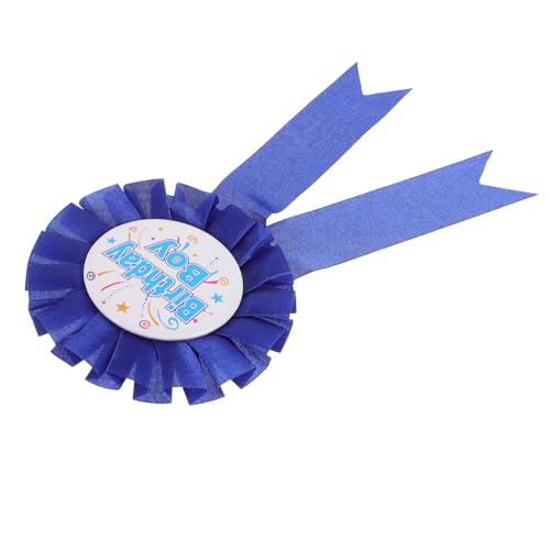 Toyvian Geburtstagskind-abzeichen Geburtstagszubehör Für Jungen Preisband Zum Geburtstag Alles Zum Geburtstag-bandabzeichen Alles Zum Geburtstag-abzeichen-pin Blue Weißblech von Toyvian