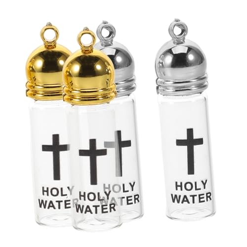 Toyvian Glas Weihwasserflaschen Für Christliche Taufen Nachfüllbare Weihwasserbehälter Mit Kreuz Design Für Religiöse Zeremonien Und DIY Projekte von Toyvian