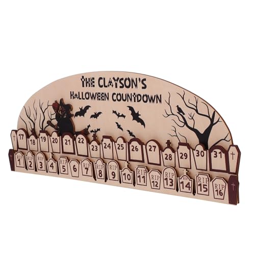 Toyvian Halloween-Adventskalender sterben Dekoration Ornamente Halloween-Partygeschenke Puzzle Halloween Countdown Halloween Kalender halloweendeko Countdown- Countdown-Kalender Holz von Toyvian