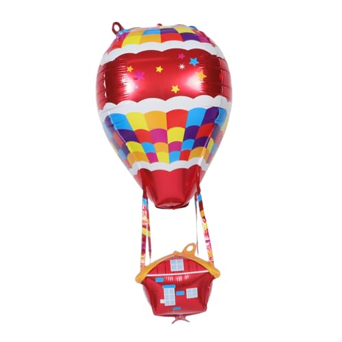 Toyvian Heißluftballon Folienballons Aluminiumfolie Druck Rote Luftballons Für Kindergeburtstag Festivals Und Feierlichkeiten Innen Und Außendekoration von Toyvian