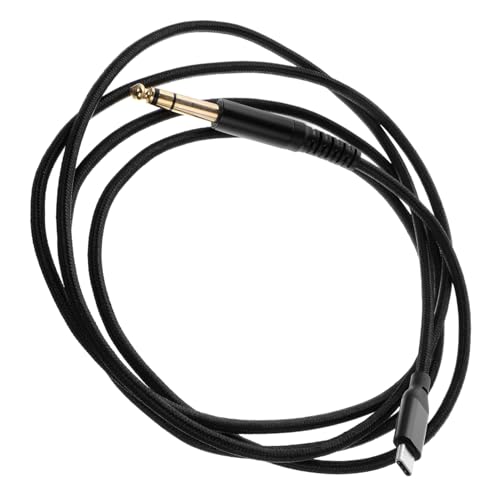 Toyvian Konvertierungslinie kopfhörerkabel gitarre USB kabel Audiokabel für Gitarre Typ-C-zu-3,5-mm-Headset-Adapter 6,35-mm-Audiokabel Typ-C-Kopfhörerkonverter Datenkabel Kupfer Black von Toyvian