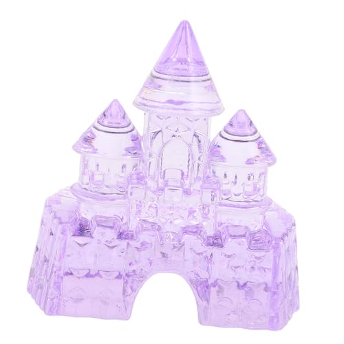 Toyvian Kristallburg Schlossverzierung Aus Kunststoff Vorgetäuschtes Schlossmodell Mini-häuser Desktop-dekor Heimschlossdekoration Kleines Schloss Schmücken Schlossschmuck Violett Plastik von Toyvian