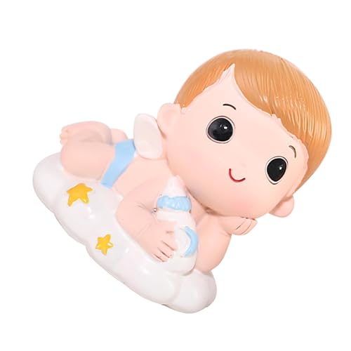 Toyvian Kuchendekoration Autodekorationen Kuchenfigur Für Die Babyparty Puppentortenaufsatz Junge Prinzenfiguren Kuchenverzierung Tortenaufsatz Für Die Babyparty Babypuppe Harz von Toyvian