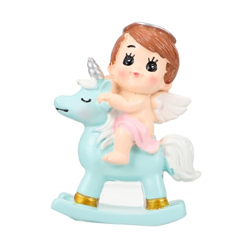 Toyvian Kuchendekorationsverzierungen Hochzeit Einhornkerzen Für Geburtstagstorten Engelsflügel Tortenaufleger Einhorn-kerzen Engel Tortenaufsatz Kuchendekorationen Mädchen Pappbecher Harz von Toyvian