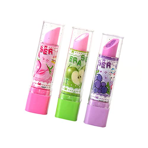 Toyvian Radiergummis Mit Cartoon-lippenstift 10er-pack Obstmuster Kinderschreibwaren Sichere Radiergummis Für Schüler Und Kinder Belohnungen Zufällige Farbe von Toyvian