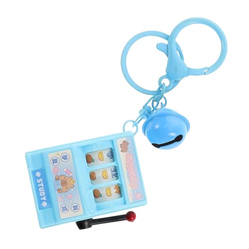 Toyvian Mini-obstmaschine Cartoon-schlüsselanhänger Obst-schlüsselanhänger-spielzeug Spielautomaten Schlüsselanhänger Süßer Handyanhänger Rucksackanhänger Taschenanhänger Sky-blue Metall von Toyvian