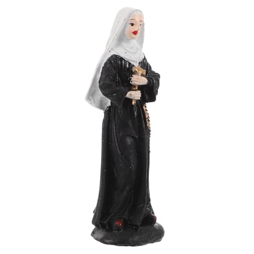 Toyvian Kruzifix Katholische Statue Wohndekoration Jungfrau Nonne Statue Kirchenaccessoire von Toyvian