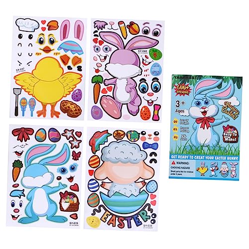 Toyvian Ostern Basteln Aufkleber Set: 25 TLG. Sticker Bastelset Zum Selbermachen Von Aufklebern Für Kinder von Toyvian