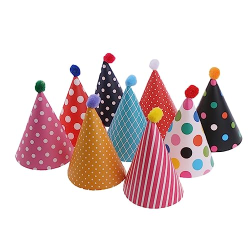 Toyvian Partyhüte-set für Kuchen und Geburtstage 11-teilig Party-kegelhüte Partyzubehör für Geburtstagsfeiern für Jungen und Mädchen von Toyvian