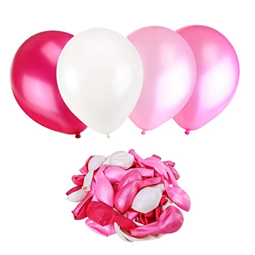 Toyvian Perlen Latexballons Für Hochzeit Und Geburtstagsfeier Luftballons Pink Hellrosa Und Pflaume Spaß Für Und Festliche Dekoration von Toyvian