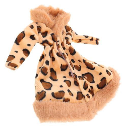 Toyvian Plüschmantelpuppe Puppenkleidung Puppenoutfit Puppenstrickjacke Puppenmantel Puppenkleider Bezauberndes Puppenkostüm Puppe Foto-Requisite Kleidung für Puppen Plastik Light Brown von Toyvian