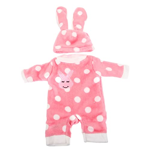 Toyvian Puppe Kleidung 2 Teiliges Puppenpyjama Set Für Puppen Niedliche Schlafanzüge Für Ädchen Waschbare Puppenkleidung Punkte Mit Hasenmotiv Ideales Für Puppen Kleidungsset von Toyvian