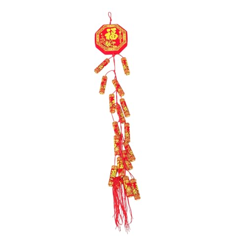 Toyvian Realistische Gefälschte 2pcs Rot Traditionelle Chinesische Neujahrsdekorationen Festival Hängende Dekorationen Quaste von Toyvian