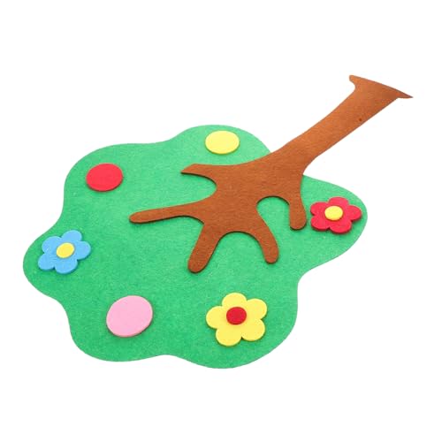 Toyvian Simulierter Pflanzenbaum Wandaufkleber Wandaufkleber Herbstdekoration Herbstbaum Pinnwand Filzapfel Passendes Spiel Kindergarten Passendes Spiel Filzpuzzle Für von Toyvian