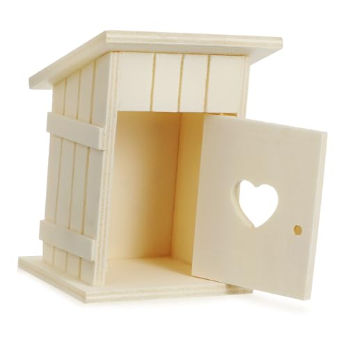 Toyvian Vogelnest Aus Holz Vogelnest Dekoration Vogelhütte Vogelhaus-Set Kolibri-Nest Vogelhäuschen Zum Bemalen Sittich Nest Vogelkäfig Haustiervögel Nisten Beige Natürliches Holz von Toyvian