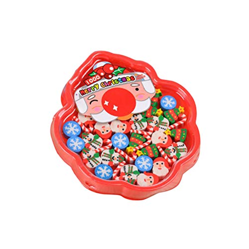 Toyvian Weihnachten Radiergummis mit Weihnachtsmann Form Gummi Radiergummi Neuheit für Kinder Weihnachten Party Favors Supplies von Toyvian