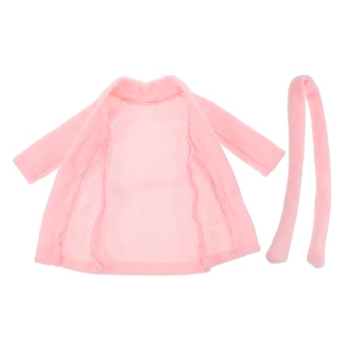 Toyvian Zubehör Für Puppenpyjamas Bademantel Mini Miniaturpuppen-Bademantel Bademantelzubehör Für Puppen Mini-Kleidung Puppengewand-Accessoire Puppen-Outfit Puppenkleidung Plüsch Rosa von Toyvian