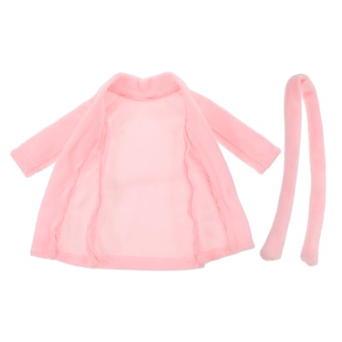 Toyvian Zubehör Für Puppenpyjamas Puppen-Bademantel, Mini-Kleidung Mini-Bademantel Puppengewand Mini-Puppen-Bademantel Puppenkleidung Mini-Puppen-Robe-Outfit Mini-Puppen-Gewand Plüsch Rosa von Toyvian