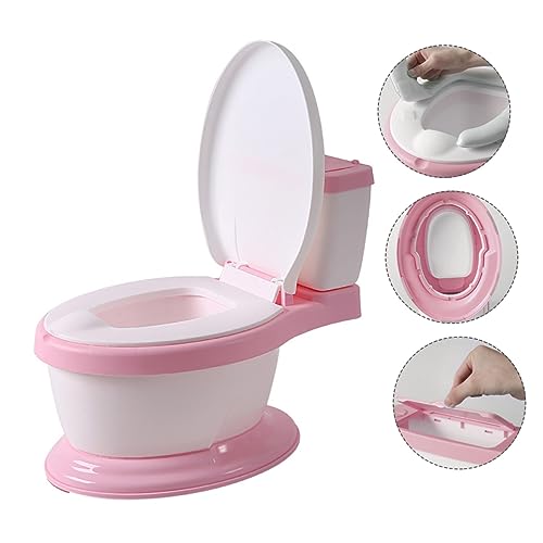 Toyvian simulierte Toilette tragbares Töpfchen für Kleinkinder Töpfchen Sitz Töpfchensitz Babytopf kinder wc kindertoilette stuhlbeinschoner -WC kleinkind toilette Plastik Rosa von Toyvian