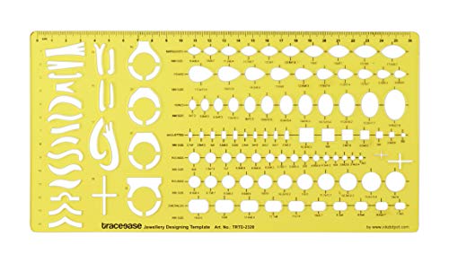 Traceease Mehrere Edelstein Vorlagen Steinformen Schmuck Vorlagen Zeichnungswerkzeuge Schmuck Designing Ring Stencils von Traceease