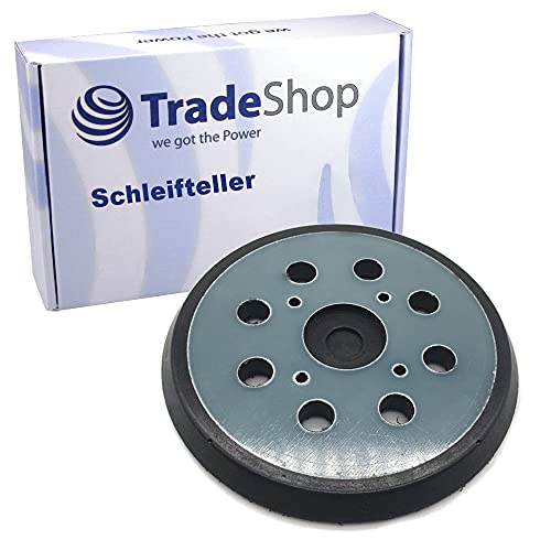 Trade-Shop Klett Schleifteller/Stützteller/Haftteller kompatibel mit Einhell TERS40E Kompatibel mit Milwaukee M18 BOS1250 / 4 Löcher%0d%0a%0d%0a%0d%0a von Trade-Shop we got the Power