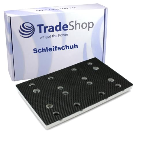 Trade-Shop Schleifplatte Schleifschuh 80 x 130mm kompatibel mit Festool RS400, RTS400, RTS400REQ, RTSC400 ersetzt 489252 (SSH-STF-80x130/12) von Trade-Shop we got the Power