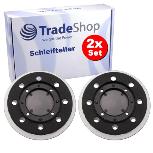 2x Trade-Shop Klett Schleifteller/Haftteller/Stützteller kompatibel mit Festool ES 125, ETS 125, ETSC 125 EQ Exzenterschleifer ersetzt 492280 von Trade-Shop