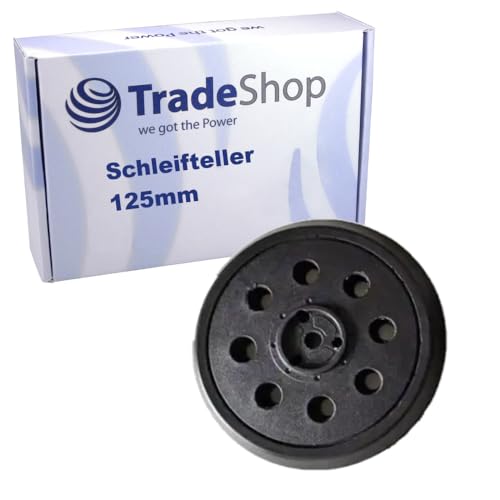 Trade-Shop 125mm Klett Schleifteller/Haftteller/Stützteller kompatibel mit Skil 7400 H1, 7425, 7430 H1, 7435 H1, 7500 H1 Exzenterschleifer von Trade-Shop