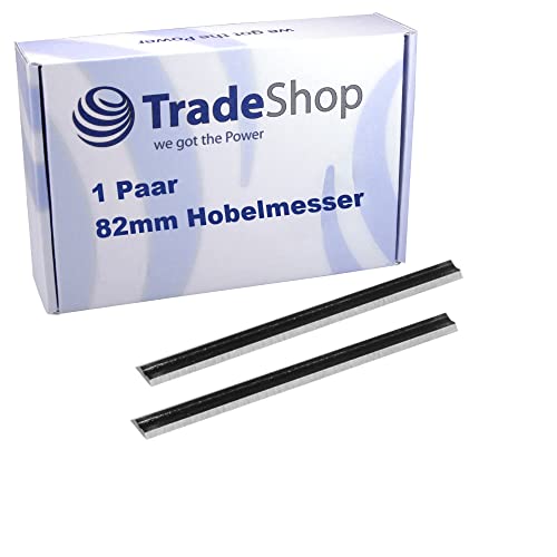 Trade-Shop 2x Hobelmesser/Wendemesser/Ersatzmesser 82mm HSS kompatibel mit Makita 1900 1923 1923BD 1923H 1902 FB0800, Felisatti TP282 Elektrohobel von Trade-Shop