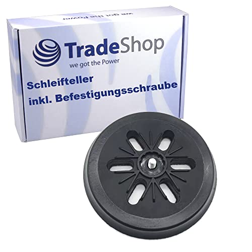 Trade-Shop 6-Loch Klett Schleifteller Stützteller Haftteller Ø150mm inkl. M8 Schraube kompatibel mit Bosch GEX 150 AC, PEX 420 AE Exzenterschleifer Trade-Shop 6-Loch Klett Schleifteller Stützteller Haftteller Ø150mm inkl. M8 Schraube kompatibel mit Bosch GEX 150 AC, PEX 420 AE Exzenterschleifer von Trade-Shop